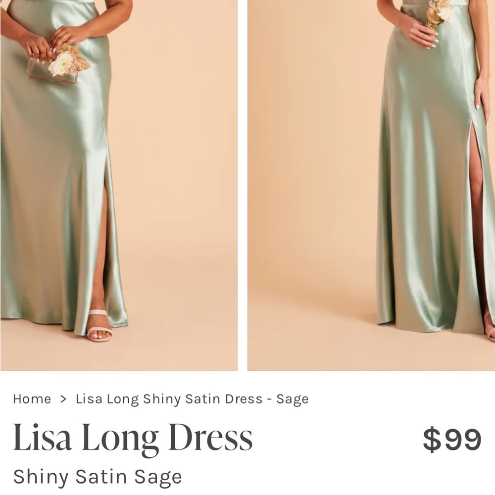 Birdy Grey Sage Lisa Long Satin